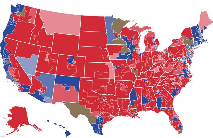 Infografika s výsledky amerických doplňovacích voleb.