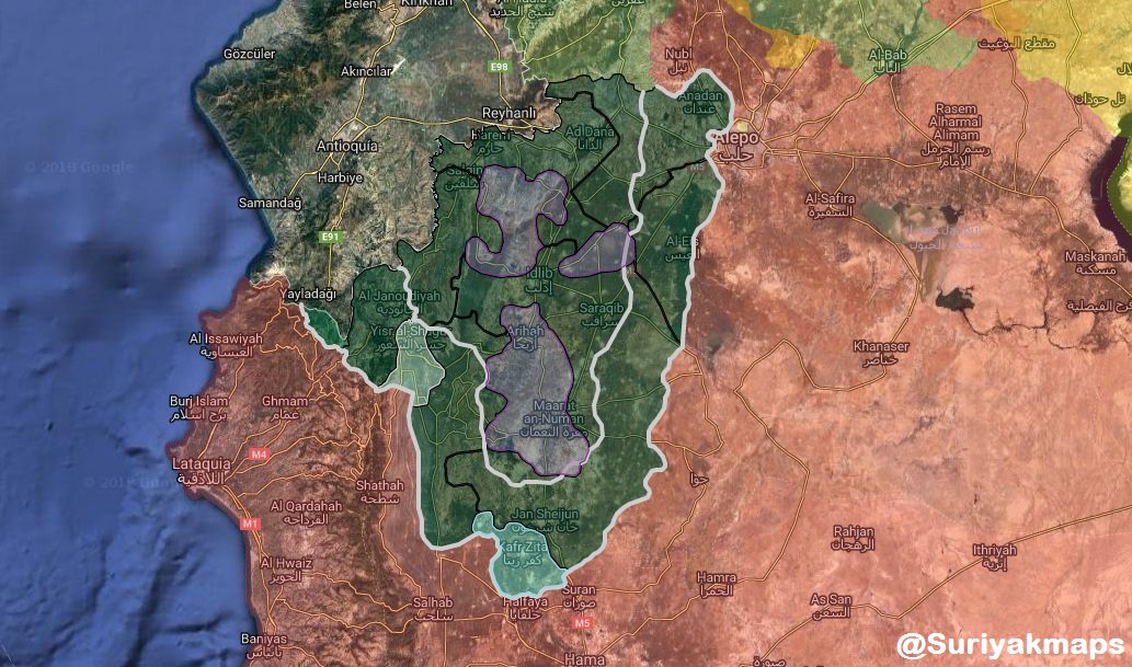 Vojenská situace v syrské provincii Idlíb