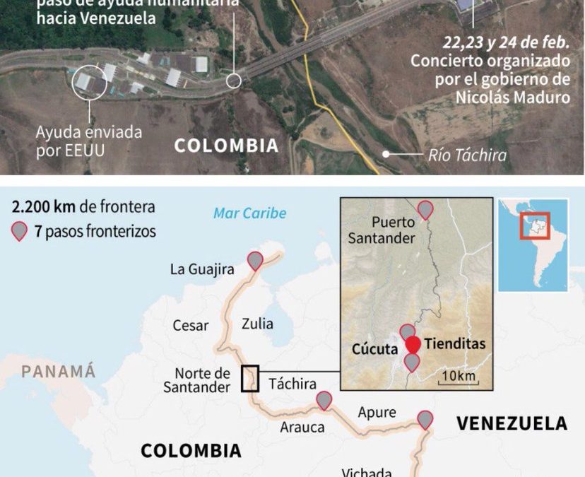 Souboj koncertů na hranicích Venezuely a Kolumbie