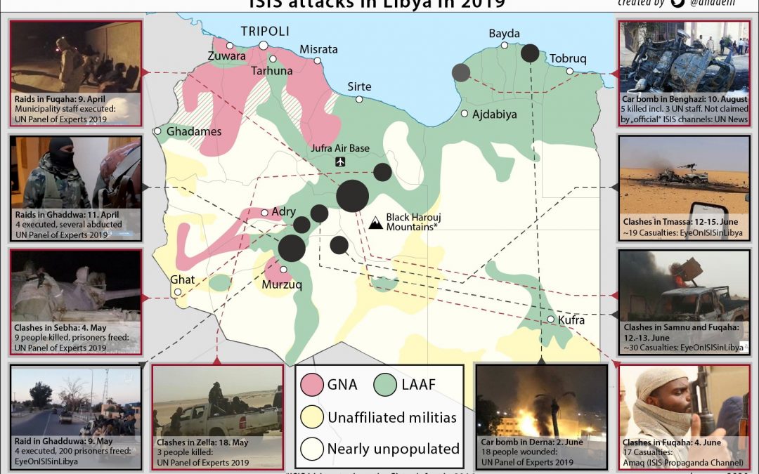 Útoky IS v Libyi za rok 2019