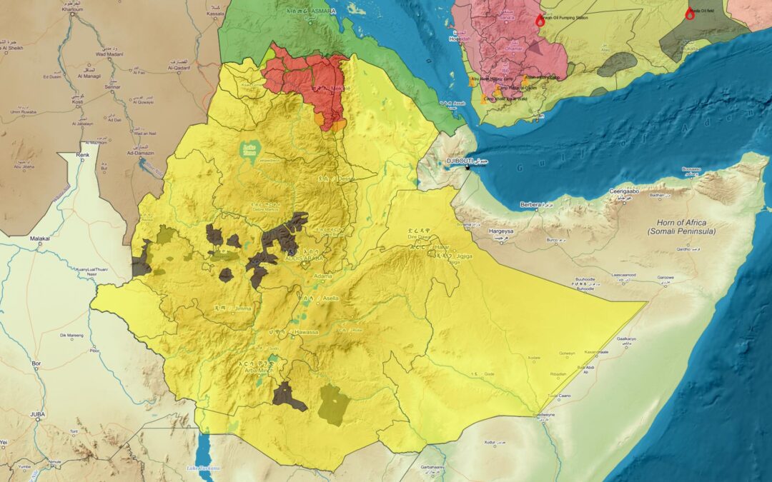 Vojenská situace v Etiopii ke konci října 2022